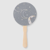 Eenmaal in een blauwe maan handwaaier (Achterkant)