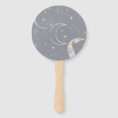 Eenmaal in een blauwe maan handwaaier (Voorkant)