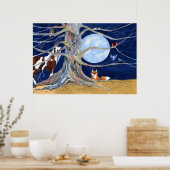 Eenmaal in een blauwe maan poster (Keuken)