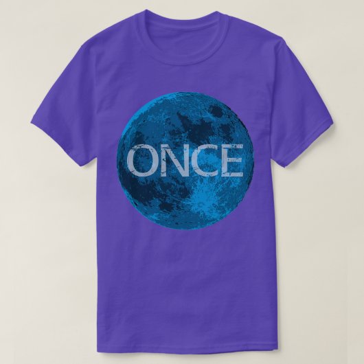 Eenmaal in een blauwe maan t-shirt (Design voorkant)