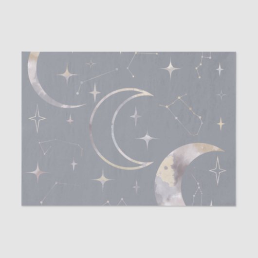 Eenmaal in een blauwe maan tissuepapier (Voorkant)