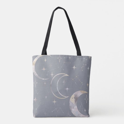 Eenmaal in een blauwe maan tote bag (Achterkant)