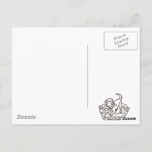 Eenmaal in een Blue Moo Moon Briefkaart (Achterkant)