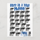 Eenmaal in een Blue Moo Moon Briefkaart (Voorkant)