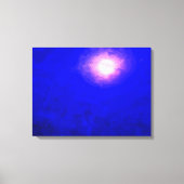 Eenmaal in een diepblauw-moonminimalistisch Abstra Canvas Afdruk (Voorkant)