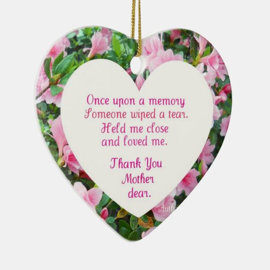 Eenmaal in een herinnering... keramisch ornament (Rechts)