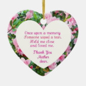 Eenmaal in een herinnering... keramisch ornament (Voorkant)