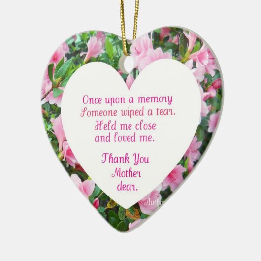 Eenmaal in een herinnering... keramisch ornament (Links)