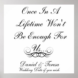 Eenmaal in een levenskolossaal poster