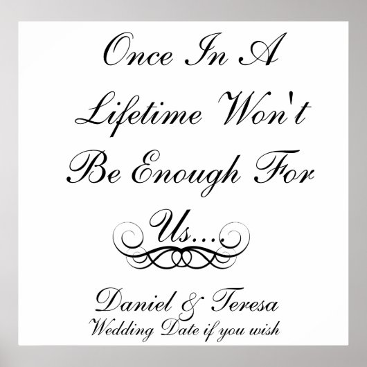 Eenmaal in een levenskolossaal poster (Voorkant)