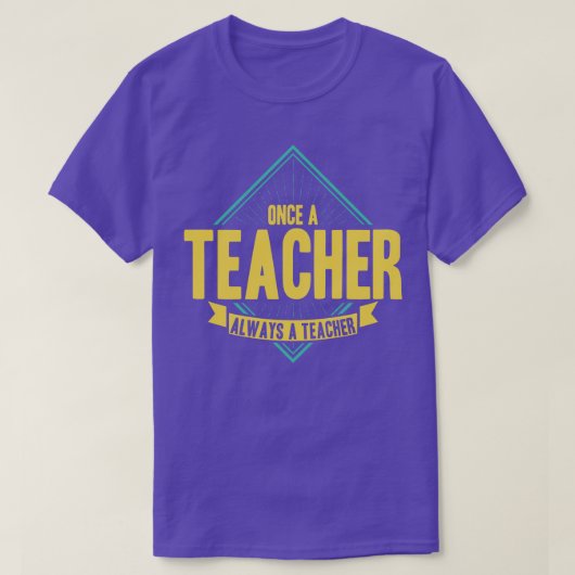 Eenmaal leraar altijd een leraar t-shirt (Design voorkant)