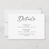 Eenmaal na het huwelijk, minimale informatie-ontva RSVP kaartje (Voorkant)