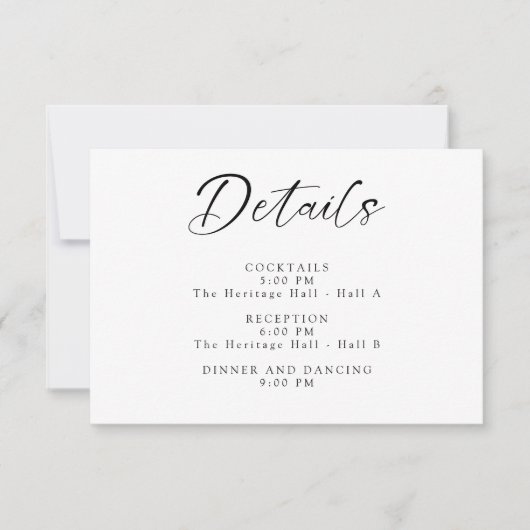 Eenmaal na het huwelijk, minimale informatie-ontva RSVP kaartje (Voorkant)