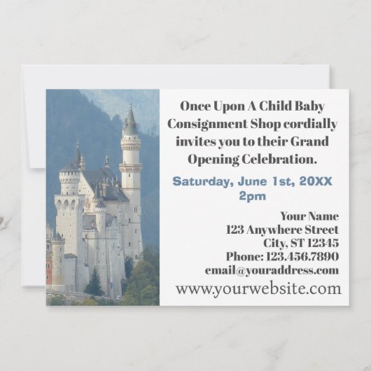 Eenmaal op een Baby met een kind Aankondiging (Achterkant)