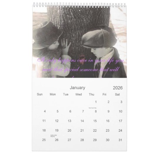 Eenmaal op een briefje mijn leven voor.. kalender (Jan 2026)