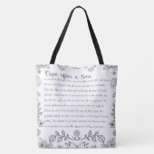 Eenmaal op een Canvas tas van het Verhaal van het (Achterkant)