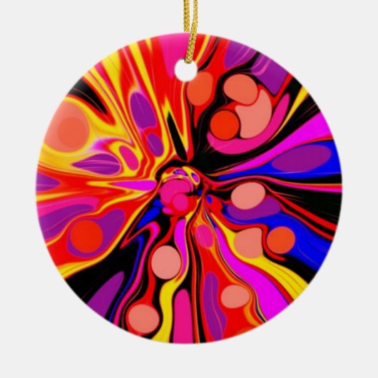 Eenmaal op een groeiseizoen keramisch ornament (Voorkant)