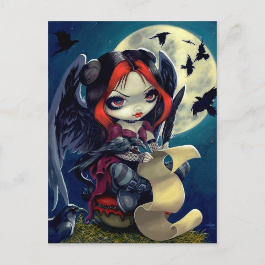 'Eenmaal op een nachtelijke Briefkaart' Briefkaart (Voorkant)