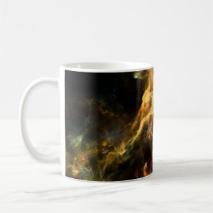 Eenmaal op een Space serie. Abstract ontwerp gemaa Koffiemok