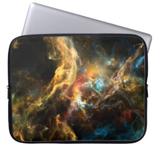 Eenmaal op een Space serie. Abstract ontwerp gemaa Laptop Sleeve
