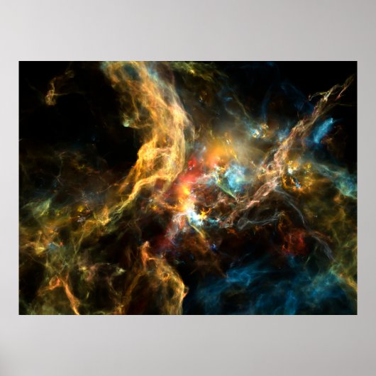 Eenmaal op een Space serie. Abstract ontwerp gemaa Poster (Voorkant)