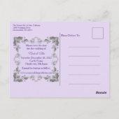 Eenmaal op een sproeier van de Tijd sparen de Datu Briefkaart (Achterkant)