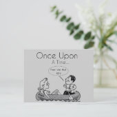 Eenmaal op een tijd (grappig) Retrokaarten Briefkaart (Staand voorkant)
