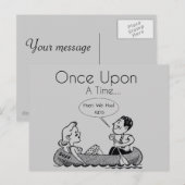 Eenmaal op een tijd (grappig) Retrokaarten Briefkaart (Voorkant / Achterkant)