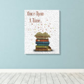 Eenmaal op een tijdboekje canvas afdruk (Insitu (Houten vloer))