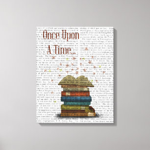 Eenmaal op een tijdboekje canvas afdruk