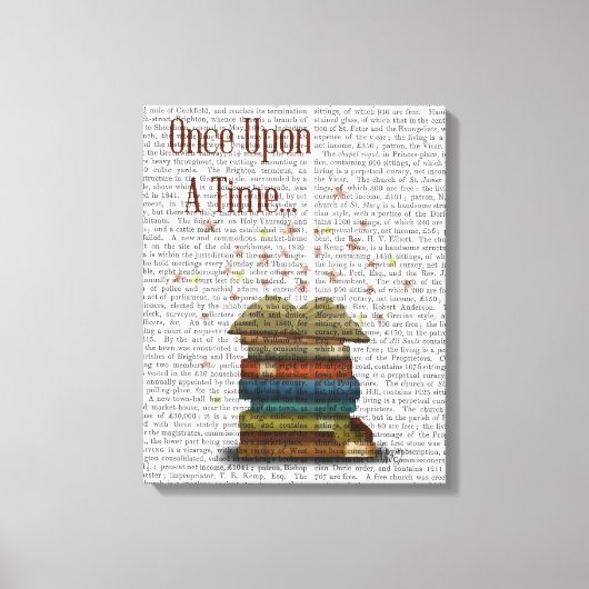 Eenmaal op een tijdboekje canvas afdruk (Voorkant)