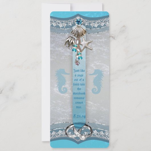 Eenmaal op een Tijdelijk Beach Weddenschap Save th Save The Date (Achterkant)