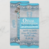 Eenmaal op een Tijdelijk Beach Weddenschap Save th Save The Date (Voorkant / Achterkant)