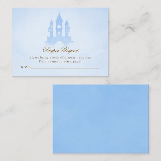 Eenmaal op een tijdsproeier Castle Diaper Verzoek  Informatiekaartje (Voorkant / Achterkant)