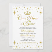 Eenmaal op een 'Time Gold Princess Birthday' Kaart (Voorkant)