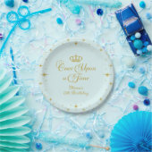 Eenmaal op een 'Time Gold Princess Birthday' Papieren Bordje (Feest)