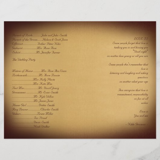 Eenmaal op een Time Wedding-programma (Achterkant)