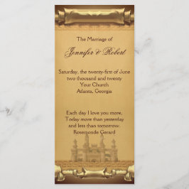Eenmaal op een Time Wedding-programma Programmakaart