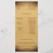 Eenmaal op een Time Wedding-programma Programmakaart (Achterkant)