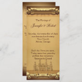 Eenmaal op een Time Wedding-programma Programmakaart (Voorkant / Achterkant)