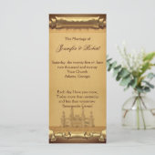 Eenmaal op een Time Wedding-programma Programmakaart (Staand voorkant)