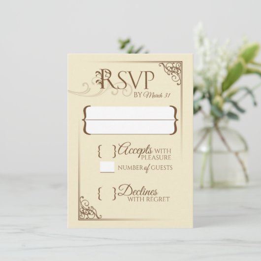Eenmaal op een Time Wedding RSVP (Staand voorkant)