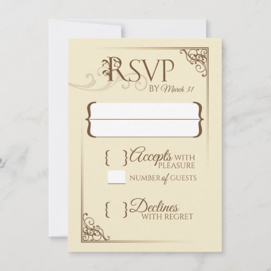 Eenmaal op een Time Wedding RSVP (Voorkant)