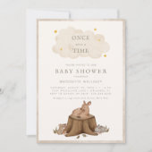 Eenmaal op een Time Woodland Animals Baby shower Kaart (Voorkant)