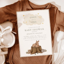 Eenmaal op een Time Woodland Animals Baby shower
