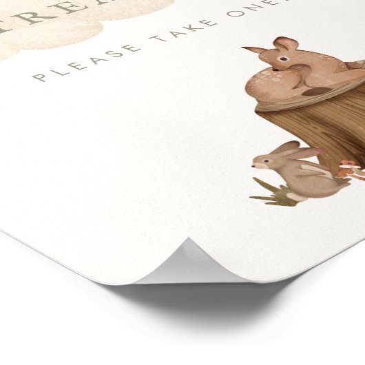 Eenmaal op een Time Woodland Favors and Trees Poster (Hoek)