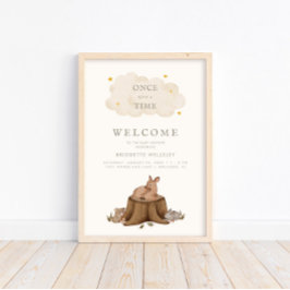 Eenmaal op een Time Woodland Welkom Babies Welkom Poster
