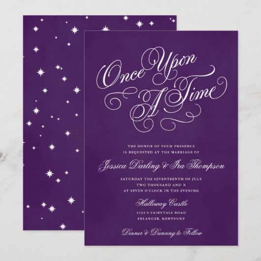 Eenmaal op een twitterdag nodigt koninklijk Paars  Kaart (Voorkant / Achterkant)