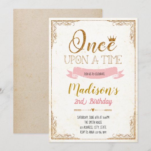 Eenmaal op een uitnodiging van een tijdpartij (Voorkant / Achterkant)