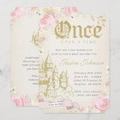 Eenmaal op een uitnodiging van het Baby shower van (Voorkant / Achterkant)